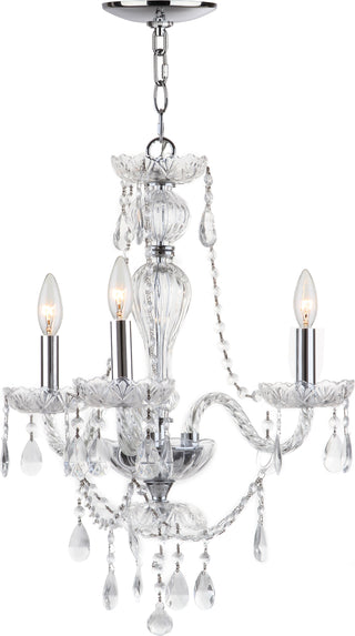 Safavieh Karah 3 Light Chrome 195 Inch Dia Adjustable Chandelier Chrome/Clear Lamp Mirror main image