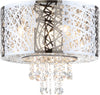 Safavieh Mesh 5 Light Chrome 1575-Inch Dia Flush Mount Chrome/Clear Lamp Mirror main image