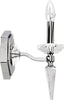 Safavieh Shade Chrome 925-Inch H Wall Sconce Chrome/Clear Lamp 
