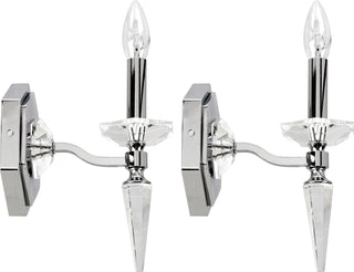 Safavieh Shade Chrome Wall Sconce Chrome/Clear Lamp 