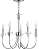 Safavieh Sharon 5 Light Chrome 21-Inch Dia Adjustable Chandelier Chrome/Clear Lamp Mirror 