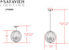 Safavieh Wild 4 Light Chrome Beaded 134-Inch Dia Adjustable Pendant Chrome/Clear Lamp Mirror 