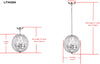 Safavieh Wild 4 Light Chrome Beaded 134-Inch Dia Adjustable Pendant Chrome/Clear Lamp Mirror 