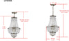 Safavieh Amoret 4 Light Brass 12-Inch Dia Adjustable Beaded Chandelier Brass/Clear Lamp Mirror 