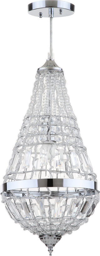 Safavieh Silva Chrome Glass 10-Inch Dia Byrd Chandelier Chrome/Clear Lamp Mirror 