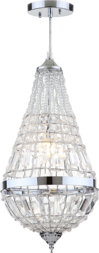 Safavieh Silva Chrome Glass 10-Inch Dia Byrd Chandelier Chrome/Clear Lamp Mirror main image