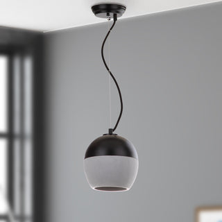 Safavieh Kira 787-Inch Dia Adjustable Pendant Lamp Grey/Black Mirror 