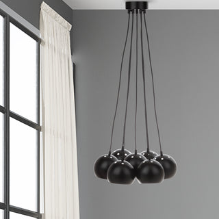 Safavieh Rome Bearing 1775-Inch Dia Adjustable Pendant Lamp Black Mirror 