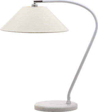 Safavieh Lyla Mini Arc 22-Inch H Table Lamp White Mirror 