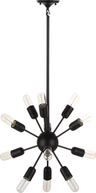 Safavieh Raging 12 Light Black 175-Inch Dia Solace Pendant Lamp Mirror 