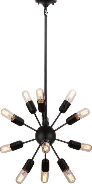 Safavieh Raging 12 Light Black 175-Inch Dia Solace Pendant Lamp Mirror main image