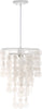 Safavieh Pearl Capiz 1 Light 13-Inch Dia Pendant White Lamp 