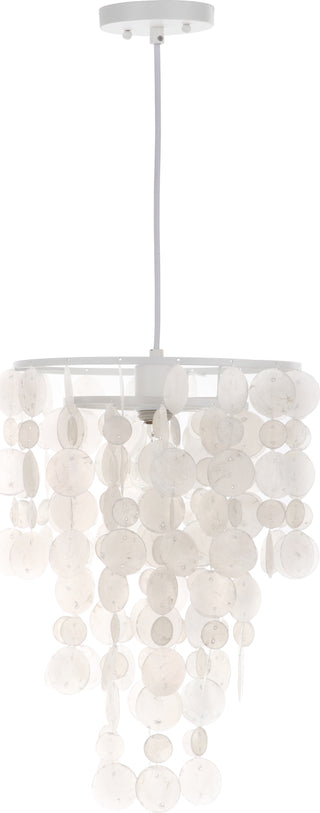 Safavieh Pearl Capiz 1 Light 13-Inch Dia Pendant White Lamp 