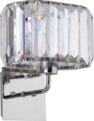 Safavieh Athena Chrome 1125-Inch H Acrylic Wall Sconce Nickel/Clear Lamp Mirror 