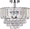 Safavieh Vaxcel 3 Lights Chrome Acrylic 135-Inch Dia Flush Mount Chrome/Clear Lamp Mirror 