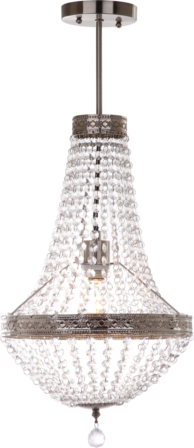 Safavieh Shirley Grand 1 Light 1175-Inch Dia Pendant Nickel/Clear Lamp main image