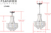 Safavieh Modern Crown 1 Light 1225-Inch Dia Pendant Chrome/Clear Lamp 