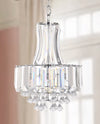 Safavieh Modern Crown 1 Light 1225-Inch Dia Pendant Chrome/Clear Lamp 