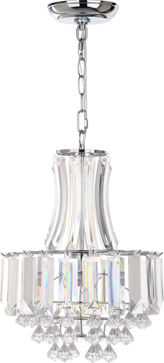 Safavieh Modern Crown 1 Light 1225-Inch Dia Pendant Chrome/Clear Lamp 