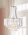 Safavieh Modern Crown 1 Light 1225-Inch Dia Pendant Chrome/Clear Lamp  Feature