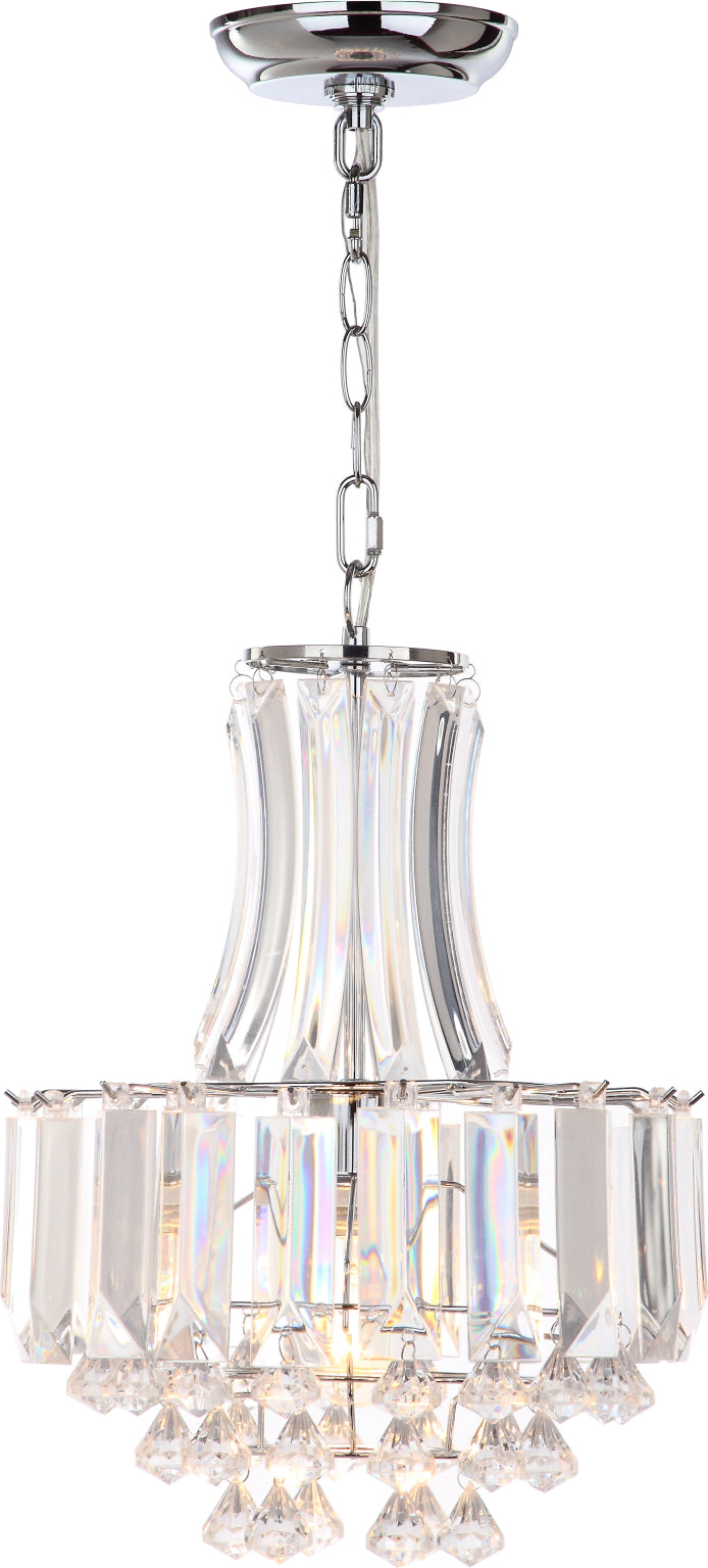 Safavieh Modern Crown 1 Light 1225-Inch Dia Pendant Chrome/Clear Lamp main image