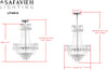 Safavieh Sonja 3 Light Chrome 18 Inch-Dia Pendant Chrome/Clear Lamp 