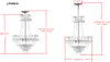 Safavieh Sonja 3 Light Chrome 18 Inch-Dia Pendant Chrome/Clear Lamp 