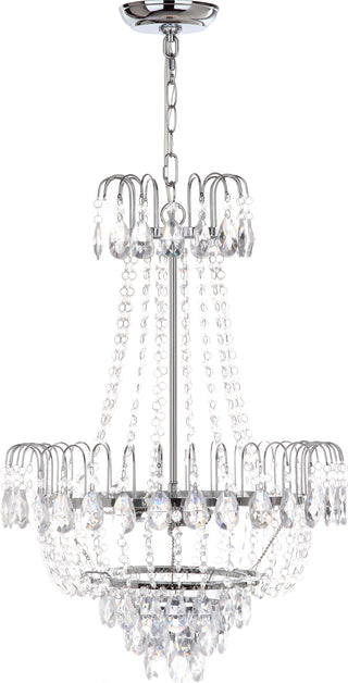 Safavieh Sonja 3 Light Chrome 18 Inch-Dia Pendant Chrome/Clear Lamp 