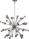 Safavieh Starburst Sputnik 20 Light Chrome 31-Inch Dia Pendant Lamp Mirror 