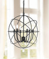 Safavieh Evie 22 Inch-Dia Adjustable Chandelier Black Lamp  Feature