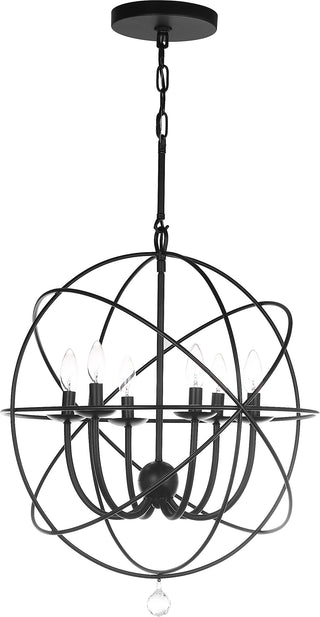 Safavieh Evie 22 Inch-Dia Adjustable Chandelier Black Lamp Mirror 