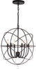 Safavieh Evie 22 Inch-Dia Adjustable Chandelier Black Lamp Mirror main image