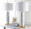 Safavieh Sonia Faux Marble 3125-Inch H Table Lamp Black/White Mirror 