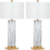 Safavieh Sonia Faux Marble 3125-Inch H Table Lamp Black/White Mirror 