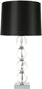 Safavieh Amanda 31-Inch H Black Crystal Glass Globe Lamp Clear main image