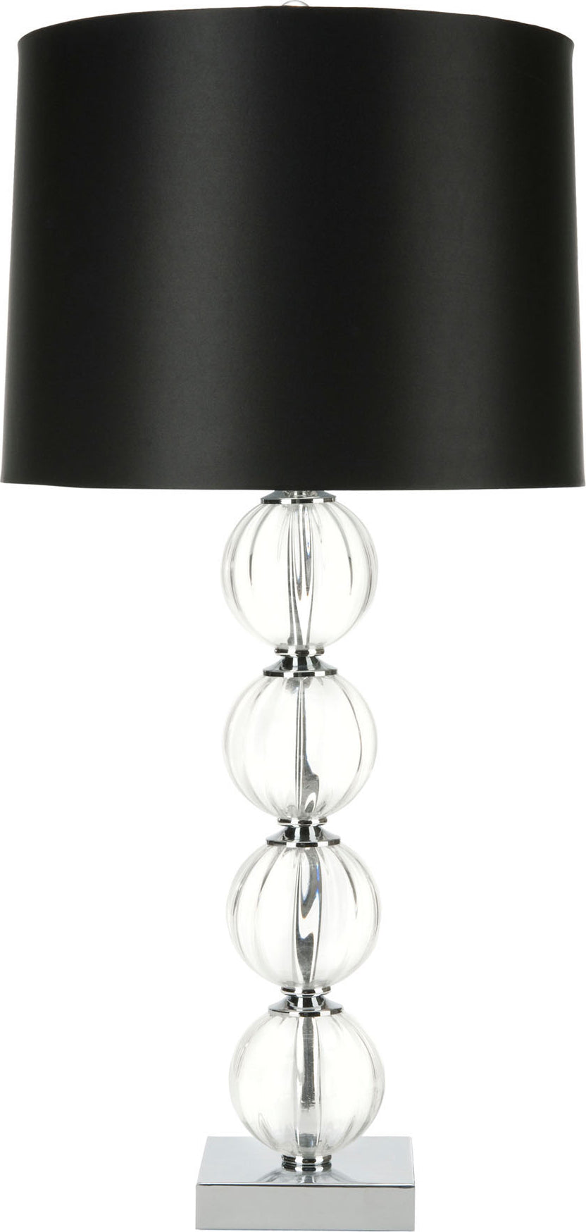 Safavieh Amanda 31-Inch H Black Crystal Glass Globe Lamp Clear main image