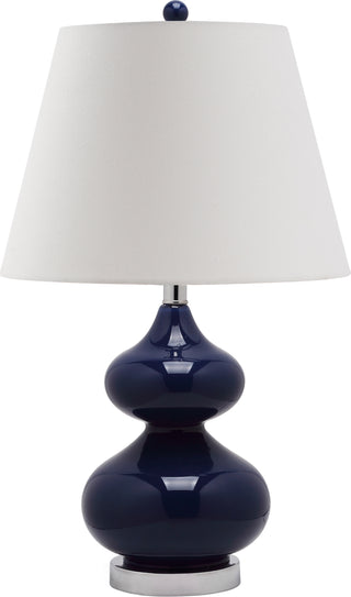 Safavieh Eva 24-Inch H Double Gourd Glass Lamp Navy Mirror 