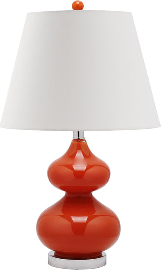 Safavieh Eva 24-Inch H Double Gourd Glass Lamp Blood Orange 