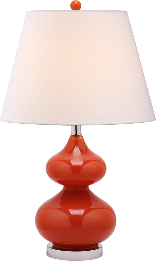 Safavieh Eva 24-Inch H Double Gourd Glass Lamp Blood Orange main image
