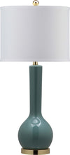 Safavieh Mae 305-Inch H Long Neck Ceramic Table Lamp Marine Blue Mirror 