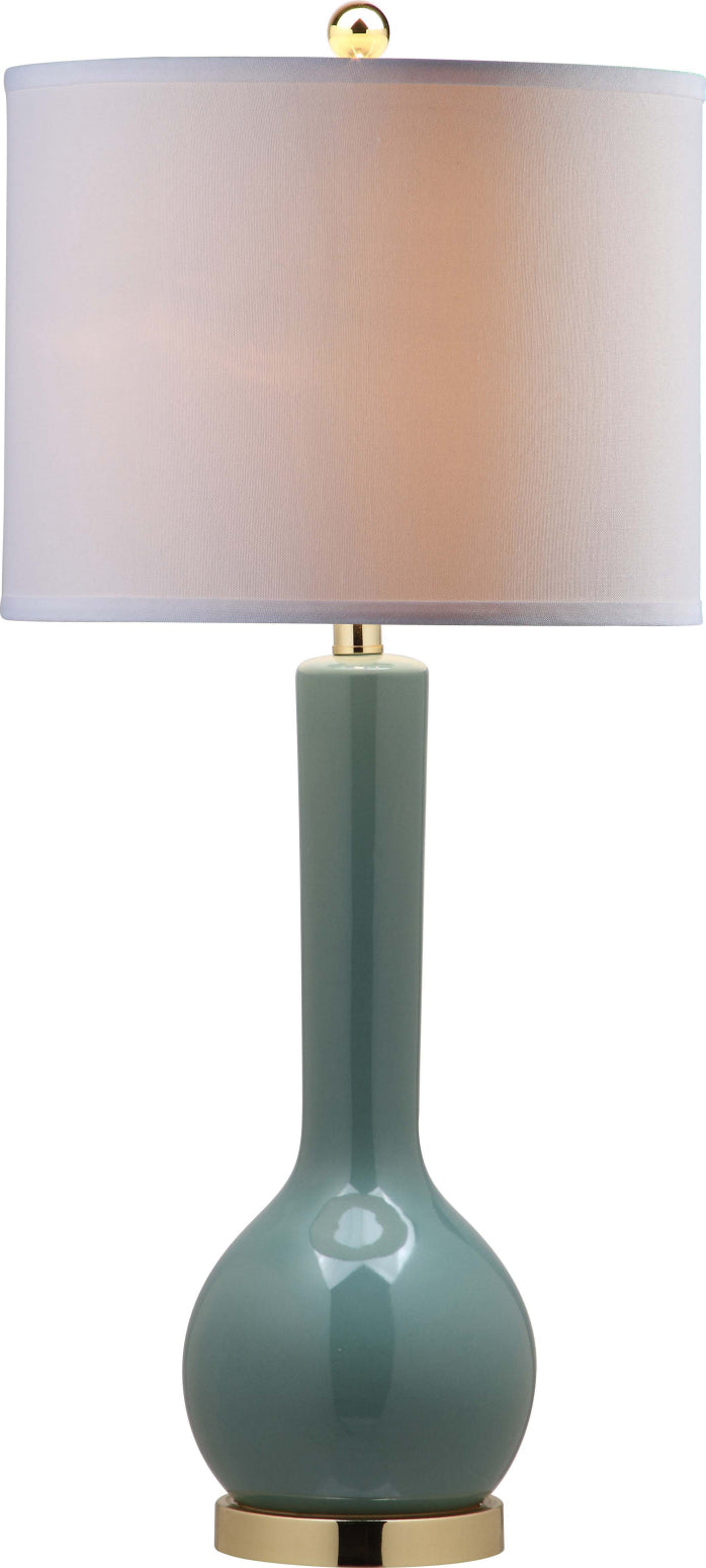 Safavieh Mae 305-Inch H Long Neck Ceramic Table Lamp Marine Blue Mirror main image