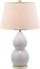 Safavieh Jill 265-Inch H Double-Gourd Ceramic Lamp White Mirror main image
