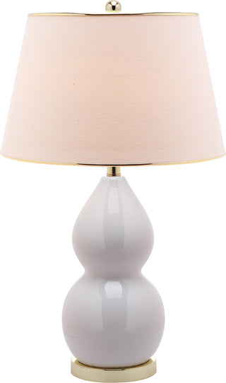 Safavieh Jill 265-Inch H Double-Gourd Ceramic Lamp White Mirror main image