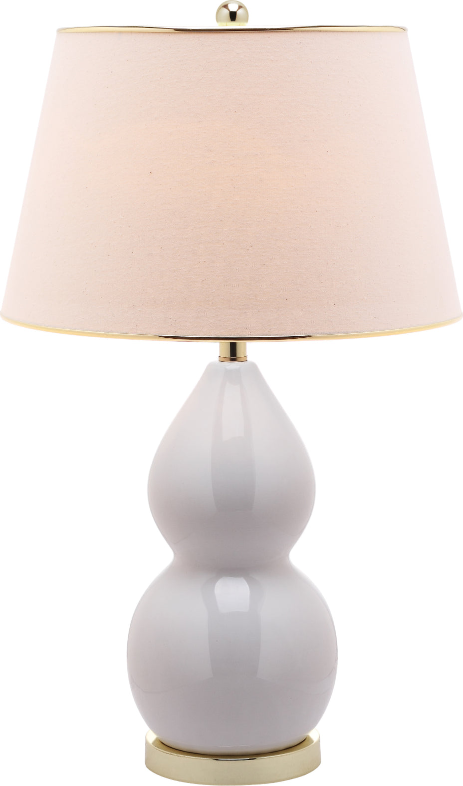 Safavieh Jill 265-Inch H Double-Gourd Ceramic Lamp White Mirror main image