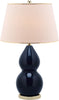 Safavieh Jill 265-Inch H Double-Gourd Ceramic Lamp Navy Mirror main image
