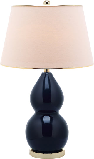 Safavieh Jill 265-Inch H Double-Gourd Ceramic Lamp Navy Mirror main image