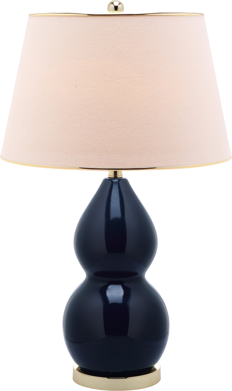 Safavieh Jill 265-Inch H Double-Gourd Ceramic Lamp Navy Mirror main image