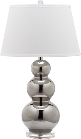 Safavieh Pamela 28-Inch H Triple Gourd Ceramic Lamp Silver Mirror 