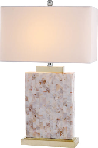 Safavieh Tory 245-Inch H Shell Table Lamp Cream Mirror main image