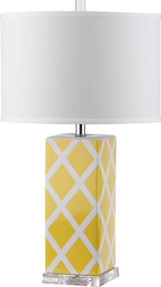 Safavieh Garden 27-Inch H Lattice Table Lamp Yellow 